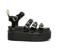 Blaire II Quad Patent Platform Sandals - female - Dr. Martens - Flat Sandals - Black - 3 UK - Shoes 3 UK