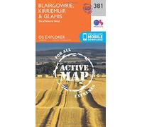Blairgowrie, Kirriemuir & Glamis Map | Weatherproof | Strathmore West | Ordnance Survey | OS Explorer Active Map 381 | Scotland | Walks | Hiking | Maps | Adventure