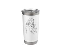 Blaise Pascal Portrait Math Physics Teacher Stainless Steel Insulated Tumbler