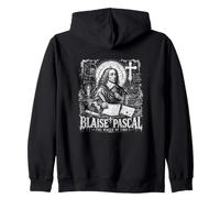 Blaise Pascal The Wager Of Fire Philosophy Zip Hoodie