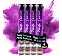 Blaise Pyro & Party Powder Poppers - Colorful Cannons for Birthdays, Weddings, Anniversaries, & More - Designed to Break Down Naturally, Easy to Use for Photoshoot & Celebrations - 16", 4 Pack, Purple