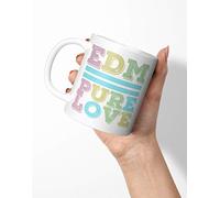 BLAK TEE EDM Electronic Pure Love Dance Music Porcelain Coffee and Tea Mug 330 ml