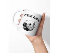 BLAK TEE My Best Friend Happy Westie Porcelain Coffee and Tea Mug 330 ml