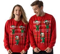 BLAK TEE Personalised Christmas Jumper with Your Photo - Funny Custom Xmas Sweatshirt for Men or Women - Unique Red 3 L