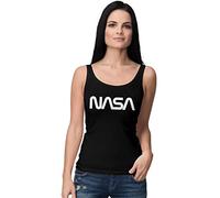 BLAK TEE Women's Official Classic NASA Worm Logo Tank Top L Black