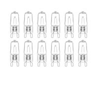 Blakapoo Pack of 12 G9 40 W capsule halogen bulbs, dimmable oven lamp, 40 W, warm white, 2700 K, G9 halogen light blubs for oven, cooking lighting, chandelier, ceiling lights