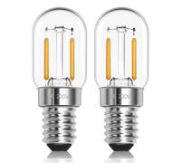 Blakapoo T22 E14 LED Light Bulbs 1W Warm White 2700K, T22 Edison SES Small Screw Tubular Night Light Bulb, 15W Equivalent, AC 220-240V, 150 Lumen, for Fridge Salt Lamp, Pack of 2