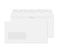 Blake Business - White Envelopes DL Window (110 x 220 mm) - Pack of 50 - Premium 120GSM - FSC Peel and Seal White Envelopes - Business Office Supplies - Laser & Printer Compatible 37265