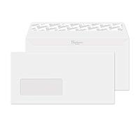 Blake Business - White Envelopes DL Window (110 x 220 mm) - Pack of 500 - Premium 120GSM - FSC Peel and Seal White Envelopes - Business Office Supplies - Laser & Printer Compatible 37884