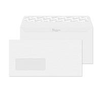 Blake Business - White Laid Envelopes DL Window (110 x 220 mm) - Pack of 500 - Premium 120GSM - FSC Peel and Seal White Envelopes - Business Office Supplies - Laser & Printer Compatible 91884