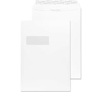 Blake Creative Colour C4 229 x 324 mm 120 gsm Pocket Peel and Seal Window Envelopes (950W) Ice White - Pack of 250