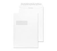 Blake Creative Colour C4 229 x 324 mm 120 gsm Pocket Peel & Seal Window Envelopes (951W) Milk White - Pack of 250