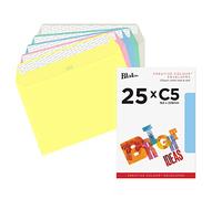 Blake Creative Colour C5 162 x 229 mm 120 gsm Peel and Seal Wallet Envelopes (45456) Assorted Pastel Colours - Pack of 25
