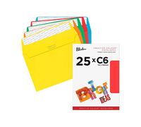 Blake Creative Colour C6 114 x 162 mm 120 gsm Peel & Seal Wallet Envelopes (15123) Assorted Bright Colours - Pack of 25