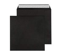 Blake Creative Colour - Coloured Black Envelopes 160 x 160 mm - Pack of 500 - FSC Certified - 120GSM - Peel and Seal Black Envelope - Invitation Envelopes/Card Making Supplies (614)