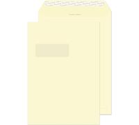 Blake Creative Colour - Coloured Cream C4 Window Envelopes (324 x 229 mm) - Pack of 250 - FSC Certified - 120GSM - Peel and Seal Cream Envelope - Invitation Envelopes/Card Making Supplies (954W)