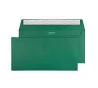 Blake Creative Colour - Coloured Dark Green DL+ Envelopes (114 x 229 mm) - Pack of 25 - FSC Certified - 120GSM - Peel and Seal Green Envelope - Invitation Envelopes/Card Making Supplies 25221
