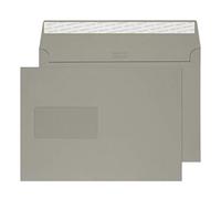 Blake Creative Colour - Coloured Grey C5 Window Envelopes (162 x 229 mm) - Pack of 500 - FSC Certified - 120GSM - Peel and Seal Grey Envelope - Invitation Envelopes/Card Making Supplies (325W)