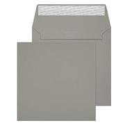 Blake Creative Colour - Coloured Grey Envelopes 155 x 155 mm - Pack of 500 - FSC Certified - 120GSM - Peel and Seal Grey Envelope - Invitation Envelopes/Card Making Supplies (725)