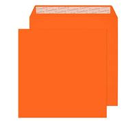 Blake Creative Colour - Coloured Orange Envelopes 220 x 220 mm - Pack of 250 - FSC Certified - 120GSM - Peel and Seal Orange Envelope - Invitation Envelopes/Card Making Supplies (505)