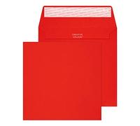 Blake Creative Colour - Coloured Red Envelopes 160 x 160 mm - Pack of 500 - FSC Certified - 120GSM - Peel and Seal Red Envelope - Invitation Envelopes/Card Making Supplies (606)