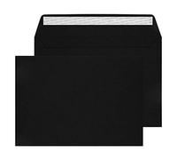 Blake Creative Senses C5 162 × 229 mm 140gsm Luxury Velvet Finish Peel & Seal Wallet Envelopes (44V645) Black Velvet - Pack of 20