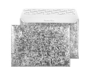 Blake Creative Shine C5 162 x 229 mm 140 GSM Metallic Holographic Peel and Seal Wallet Envelopes (43EF392) Galvanised Steel Effect - Pack of 10