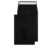 Blake Envelopes Creative Colour 6141W Falten-Versandtasche Haftklebung Mit Fenster Tiefschwarz C5 229 x 162 mm 140g/m² | 125 Stück
