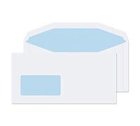 Blake Envelopes Purely Everyday 112204CBC Kuvertierhüllen Briefumschläge Naßklebung Mit CBC Fenster Weiß DL 110 x 220 mm - 90g/m² | 1000 Stück