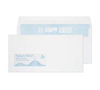 Blake Purely Environmental DL 110 x 220 mm 90 gsm Nature First Recycled Low Window Wallet Self Seal Envelopes (RN17884) White - Pack of 1000
