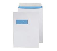 Blake Environmental - FSC Recycled Envelopes C4 Window (324 x 229 mm) - Pack of 250 - Eco Biodegradeable 110GSM - Peel and Seal White Window Envelopes - Stationery & Business Supplies (FSC068)