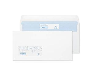 Blake Environmental - FSC Recycled Envelopes DL Window (110 x 220 mm) - Pack of 1000 - Eco Biodegradeable 90GSM - Self Seal White Window Envelopes - Stationery & Business Supplies (RD7884)