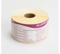 Blake Everyday - Allergy Labels (51 x 102mm) - 1,000 Labels - Removable Adhesive Allergen Stickers - Temperature Resistant -40C to 71C - Allergenic Foods Label - Catering Business Supplies