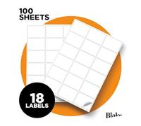 Blake Purely Everyday - Self-Adhesive 18 Labels per A4 Sheet - 1,800 Labels - 100 Sheets - Laser & Inkjet Printer Compatible - Address Shipping Labels - Warehouse & Business Supplies (LAB A41-18PE)