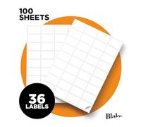 Blake Everyday - Self-Adhesive 36 Labels per A4 Sheet - 3,600 Labels - 100 Sheets - Laser & Inkjet Printer Compatible - Address Shipping Labels - Warehouse & Business Supplies (LAB A41-36PE)