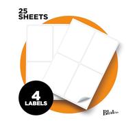 Blake Everyday - Self-Adhesive 4 Labels per A4 Sheet - 100 Labels - 25 Sheets - Laser & Inkjet Printer Compatible - Address Shipping Labels - Warehouse & Business Supplies (LAB A41-4PESP)