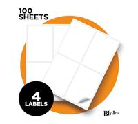 Blake Everyday - Self-Adhesive 4 Labels per A4 Sheet - 400 Labels - 100 Sheets - Laser & Inkjet Printer Compatible - Address Shipping Labels - Warehouse & Business Supplies (LAB A41-4PE)