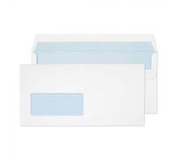 Blake Everyday Envelopes DL White Wallet Window Self Seal 90gsm 110x220mm (Pack 500) - 14884/500
