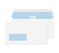 Blake Office DL 110 × 220 mm 120 gsm Peel & Seal Wallet Window Envelopes (32216) Ultra White Wove - Pack of 500