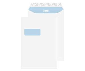 Blake Office - Premium Envelopes B4 Window (352 x 250 mm) - Pack of 250 - Quality 120GSM - FSC Certified - White Peel and Seal Envelopes - Business Envelope Window - Laser & Printer Compatible 38116