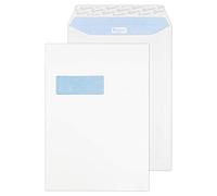 Blake Office - Premium Envelopes C4 Window (324 x 229 mm) - Pack of 250 - Quality 120GSM - FSC Certified - White Peel and Seal Envelopes - Business Envelope Window - Laser & Printer Compatible 36116