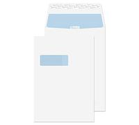 Blake Office - Premium Envelopes C4 Window (324 x 229 x 25 mm) - Pack of 100 - Quality 140GSM - FSC Certified - White Peel and Seal Gusset - Business Envelope Window - Laser & Printer Compatible 37116