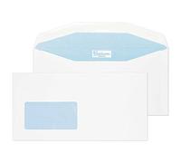 Blake Postfast DL+ 114 x 229 mm 90 gsm Gummed Mailing Wallet Window Envelopes (PF704DG) White - Pack of 500
