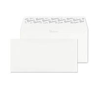 Blake Premium Business DL 110 x 220 mm 120 gsm Peel and Seal Wallet Envelopes (37255) Brilliant White Wove - Pack of 50
