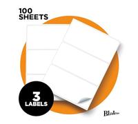 Blake Purely Everday - Self-Adhesive 3 Labels per A4 Sheet - 300 Labels - 100 Sheets - Laser & Inkjet Printer Compatible - Address Shipping Label - Warehouse & Business Supplies (LAB A41-3PE)