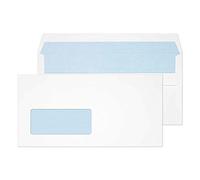 Blake Purely Everyday DL 110 x 220 mm 110 gsm Wallet Self Seal Low Window Envelopes (8884) White - Pack of 500