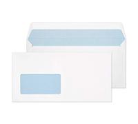 Blake Purely Everyday DL 110 x 220 mm 120 GSM Superior Pocket Peel & Seal Window Envelopes (34884) Ultra White - Pack of 500