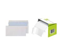 Blake Purely Everyday DL 110 x 220 mm 90 gsm Self Seal Wallet Envelopes (13882/100 PR) White - Pack of 100 & Q-Connect Easi Peel Address Label - Roll of 200, White