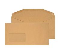 Blake Purely Everyday - Manilla Envelopes DL+ Window (114 x 235 mm) - Pack of 1000 - Weight 80GSM - Gummed DL+ Envelopes 4.5 x 9.3 Inches - Mailing Office Business Supplies (2904)