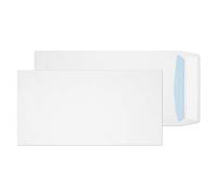 Blake Purely Everyday - White Envelopes DL+ (235 x 121 mm) - Pack of 500 - Weight 100GSM - Peel and Seal DL+ Envelopes 9.3 x 4.8 Inches - Office Business Supplies (8888PS)